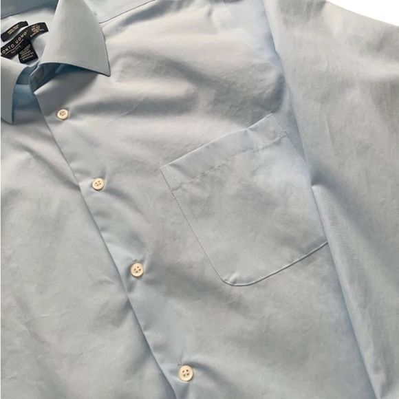 Mens Pronto Uomo Non Iron Light Blue Button Up Dress Shirt 16.5 36/37 - Picture 2 of 6